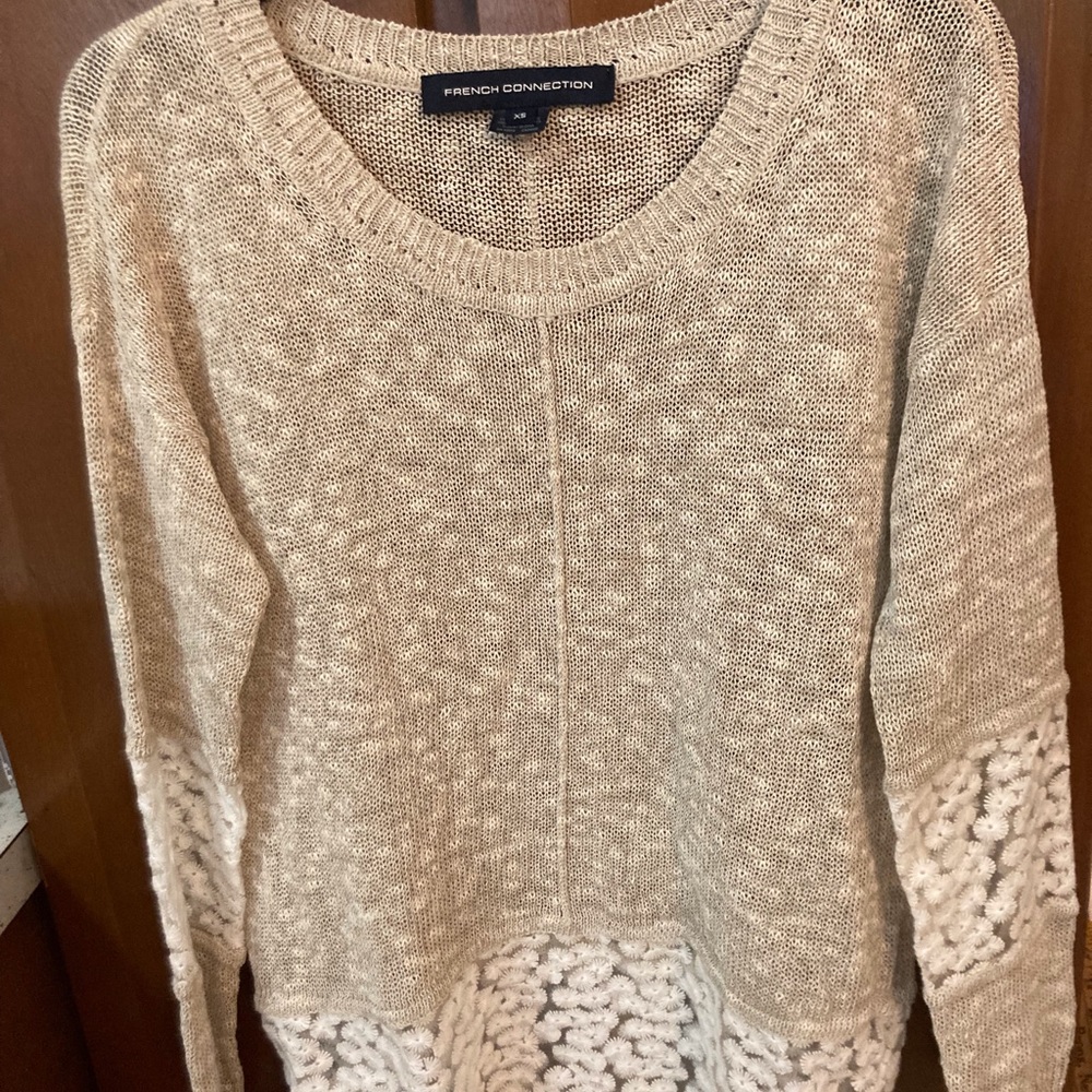 French Connection Linen Blend Sweater-XS